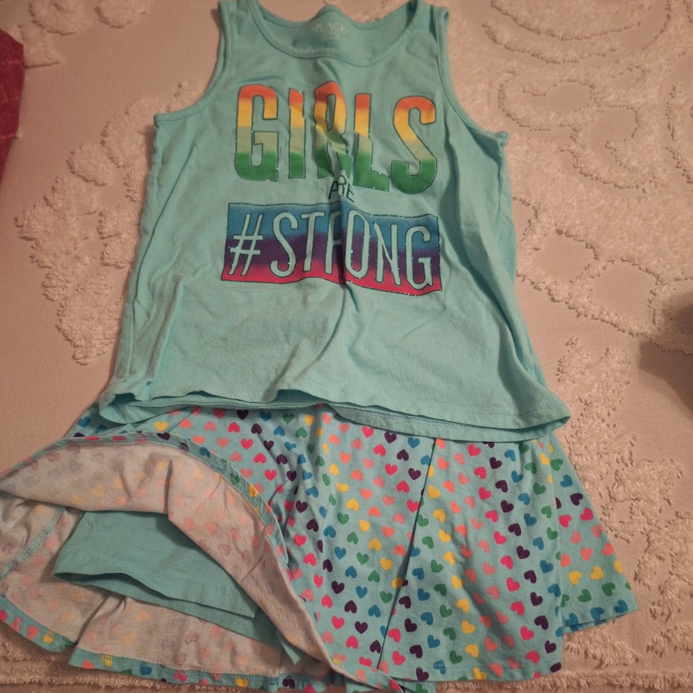 Breathable All-Cotton Set T-Shirt & Skort